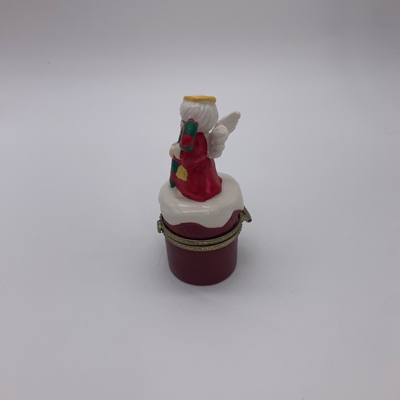 Vtg. K’s Collection Christmas Angel With Candy Came Hinged Pill/Trinket Box - Picture 6 of 10